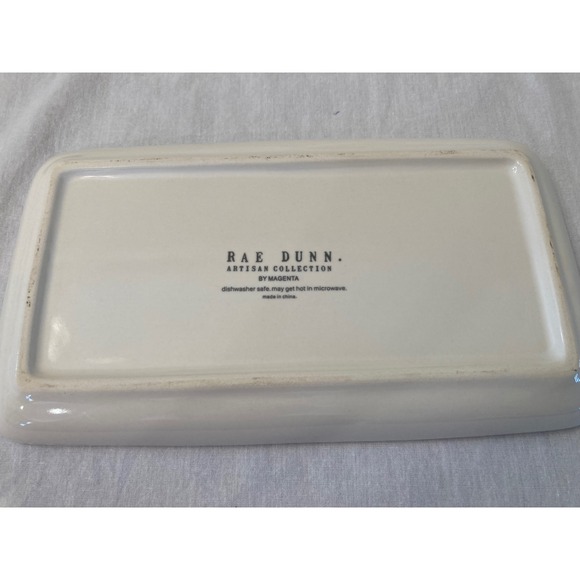 Rae Dunn Artisan Collection Happy Stay Humble Ceramic Tray & Block - Picture 2 of 10